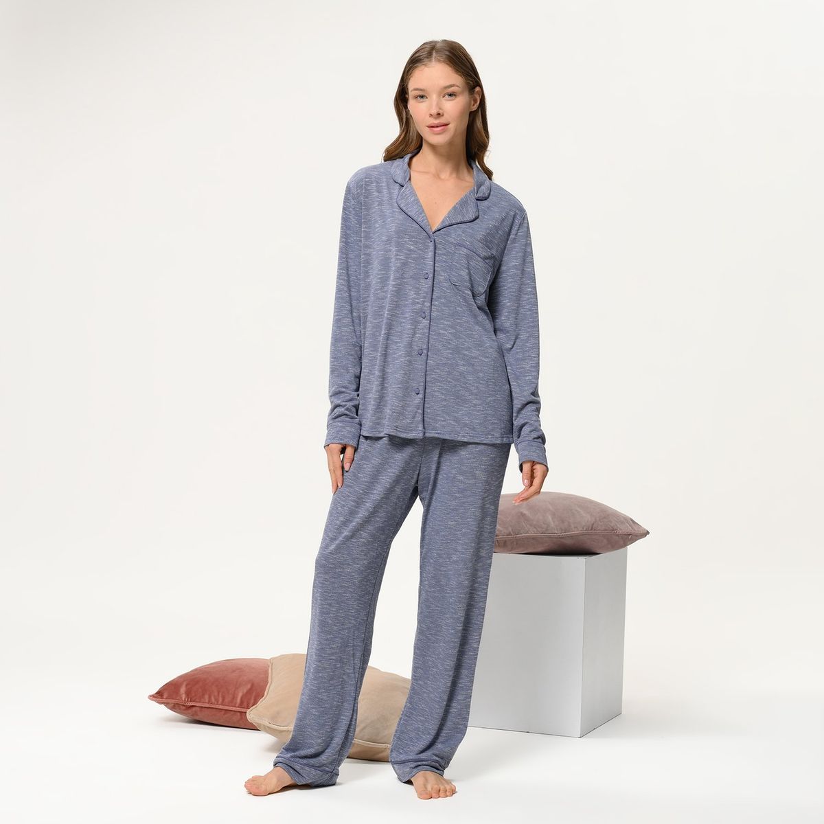 UNIVERSITY CLUB - Pijama completa con pantalón Mujer Largo Manga larga University Club