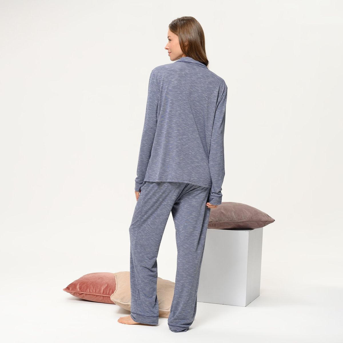 UNIVERSITY CLUB - Pijama completa con pantalón Mujer Largo Manga larga University Club