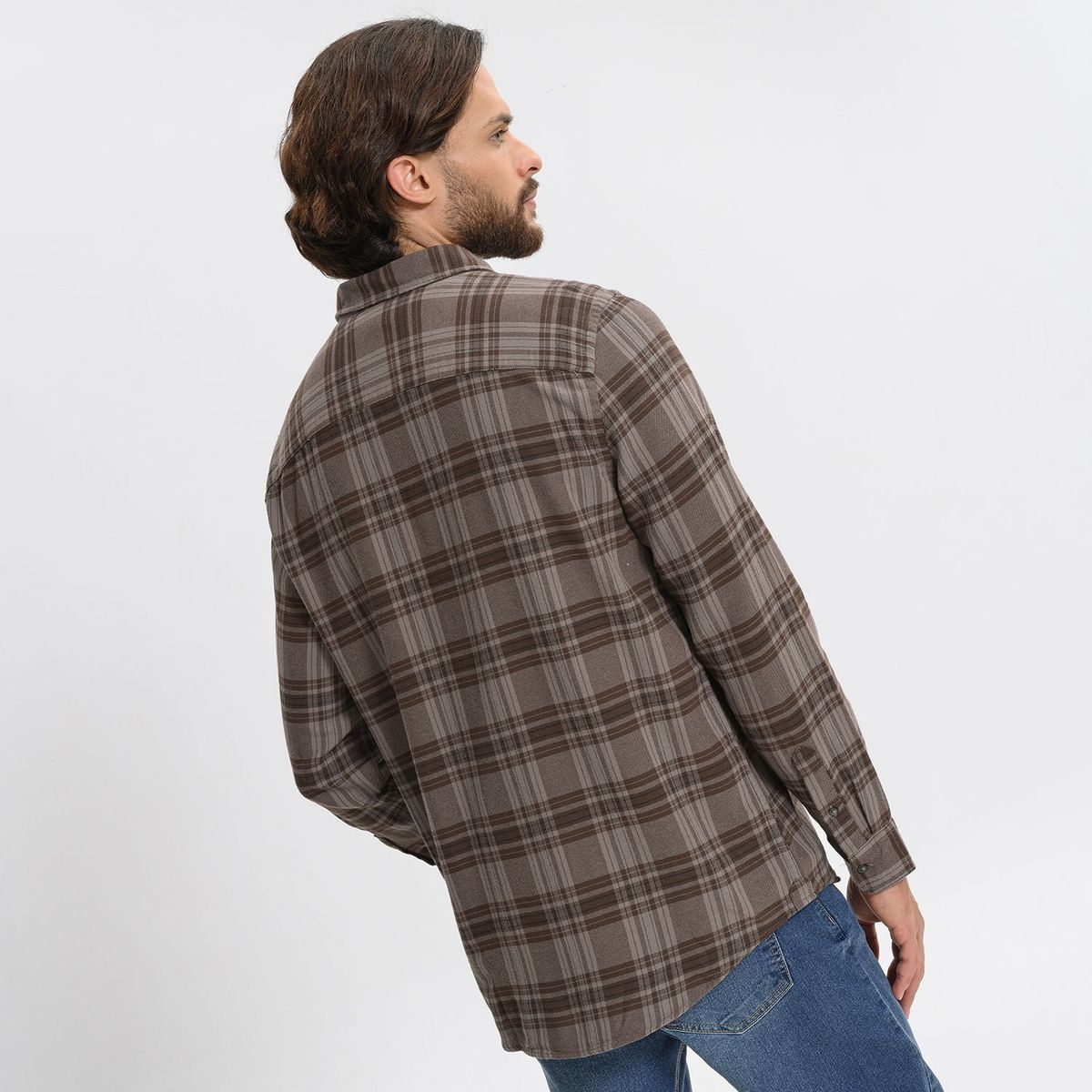 BASEMENT - Camisa para Hombre Manga larga Slim Basement