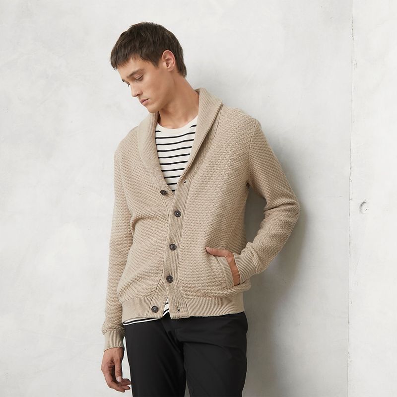 WOLF & HANK - Cardigan para Hombre de Algodón Wolf & Hank