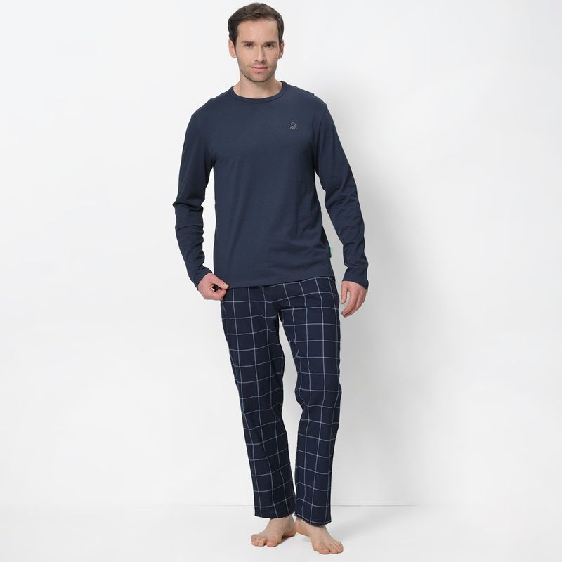BENETTON - Pijama Hombre Largo Manga larga Algodón Benetton