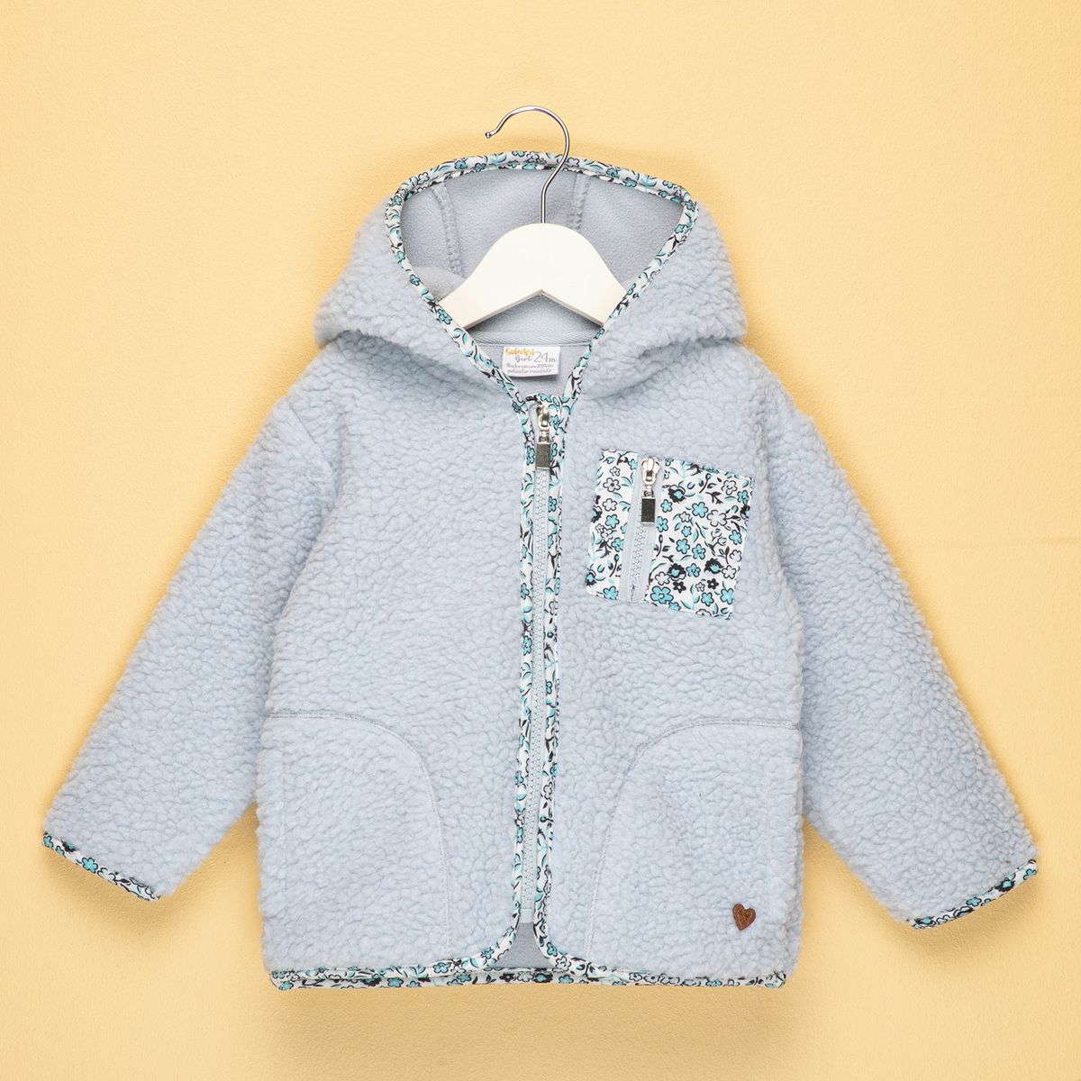 YAMP - Saco Bebé niña con Flores Con capucha Yamp