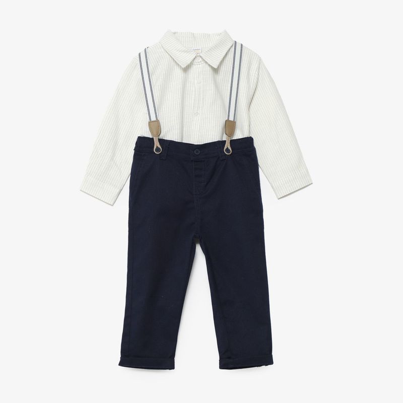 YAMP - Conjunto Camisa + pantalón para Bebé niño en Algodón Yamp