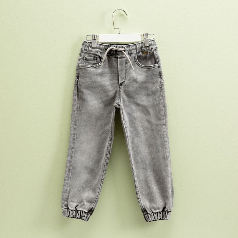 YAMP - Jean para Niño con Cintura elásticada Jogger Tiro medio en Algodón Yamp