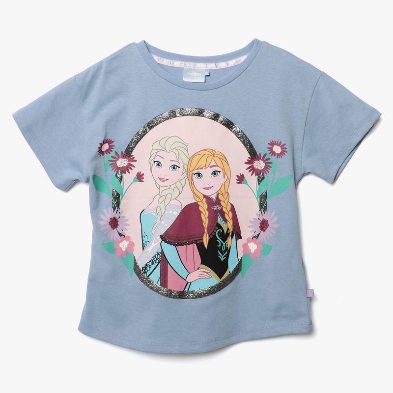 DISNEY - Camiseta Niña con Estampado Manga corta Algodón Frozen