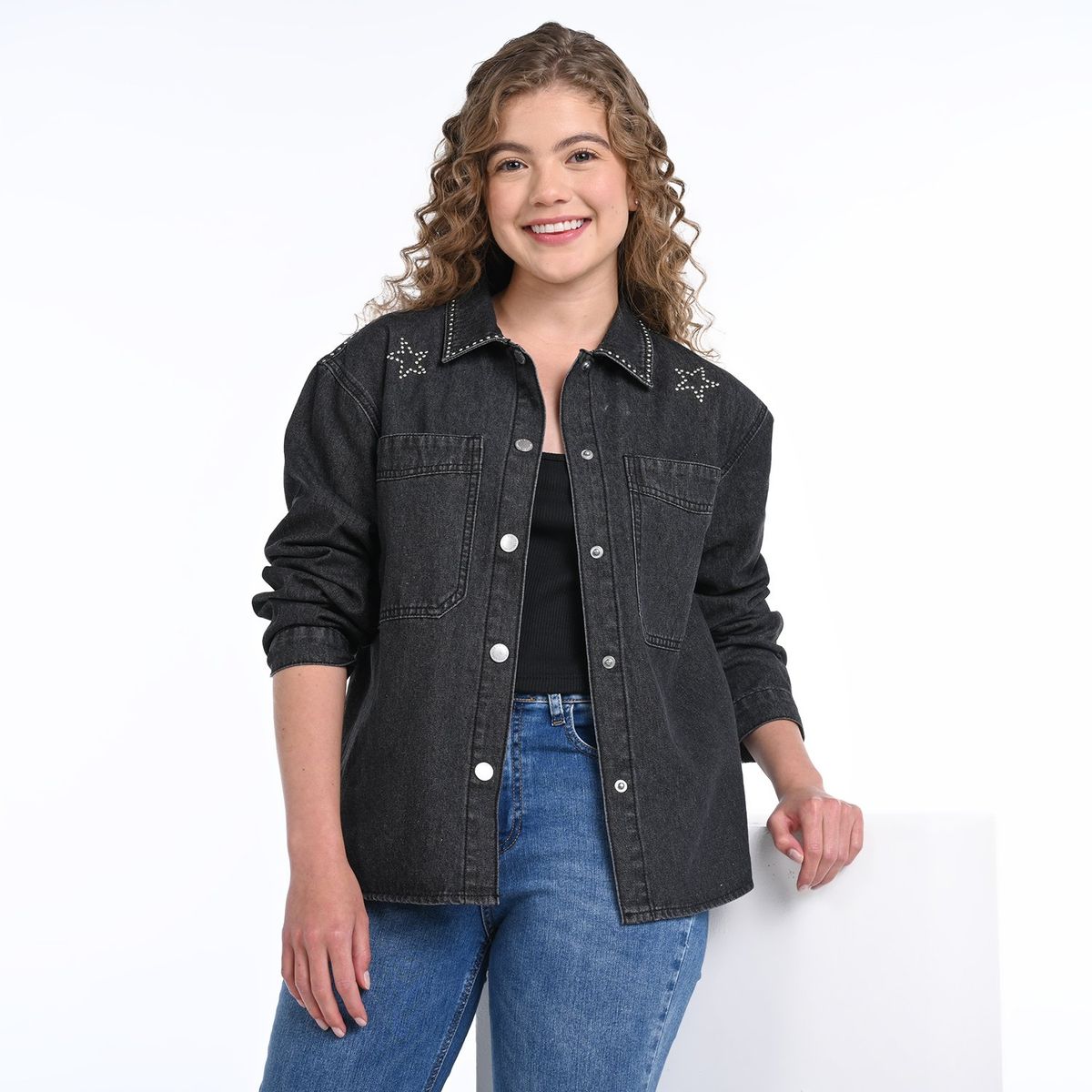 ELV - Chaqueta Niña con Taches Algodón ELV