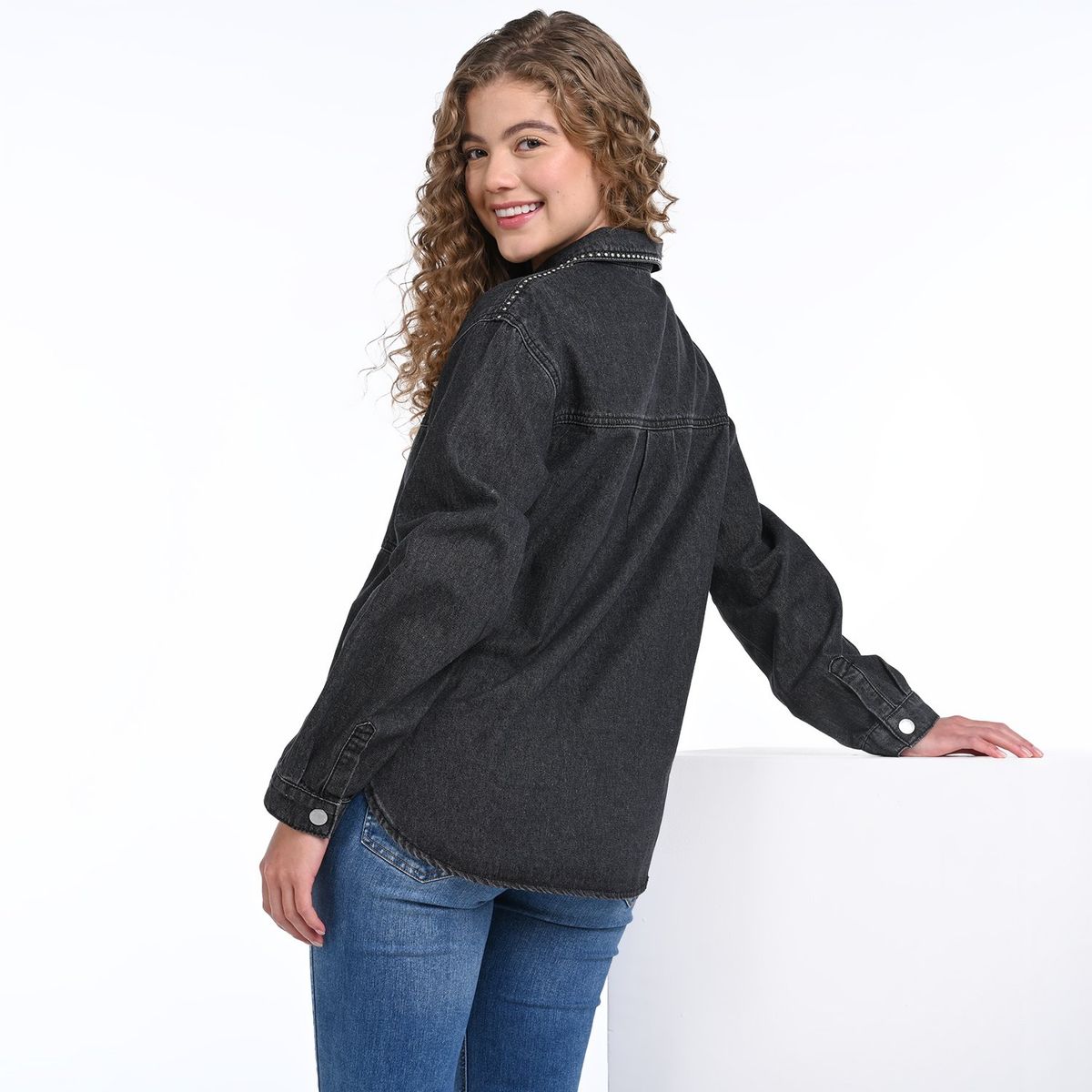 ELV - Chaqueta Niña con Taches Algodón ELV