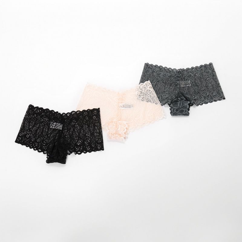 UNIVERSITY CLUB - Panty Clásico Pack de 3 de Encaje Mujer University Club