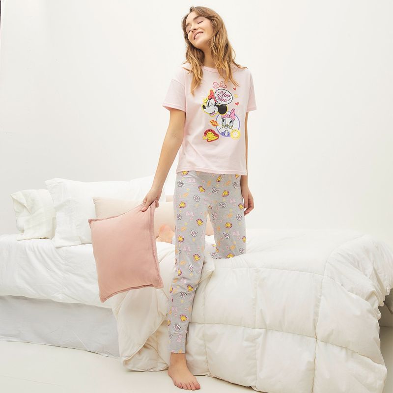 DISNEY - Conjunto pijama mujer pantalón y manga larga Disney