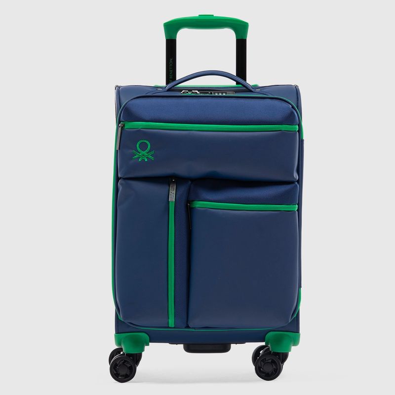 BENETTON - Maleta de Viaje 18 Kilos Benetton Pocket Blanda y Equipaje para Bodega. Maleta de Viaje Mediana Blanda con Candado TSA y Ruedas 360. (No es un set de maletas)