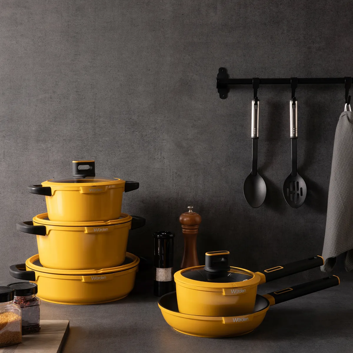 WURDEN - Juego de ollas Wurden: Preston. Bateria Antiadherente 9 piezas
