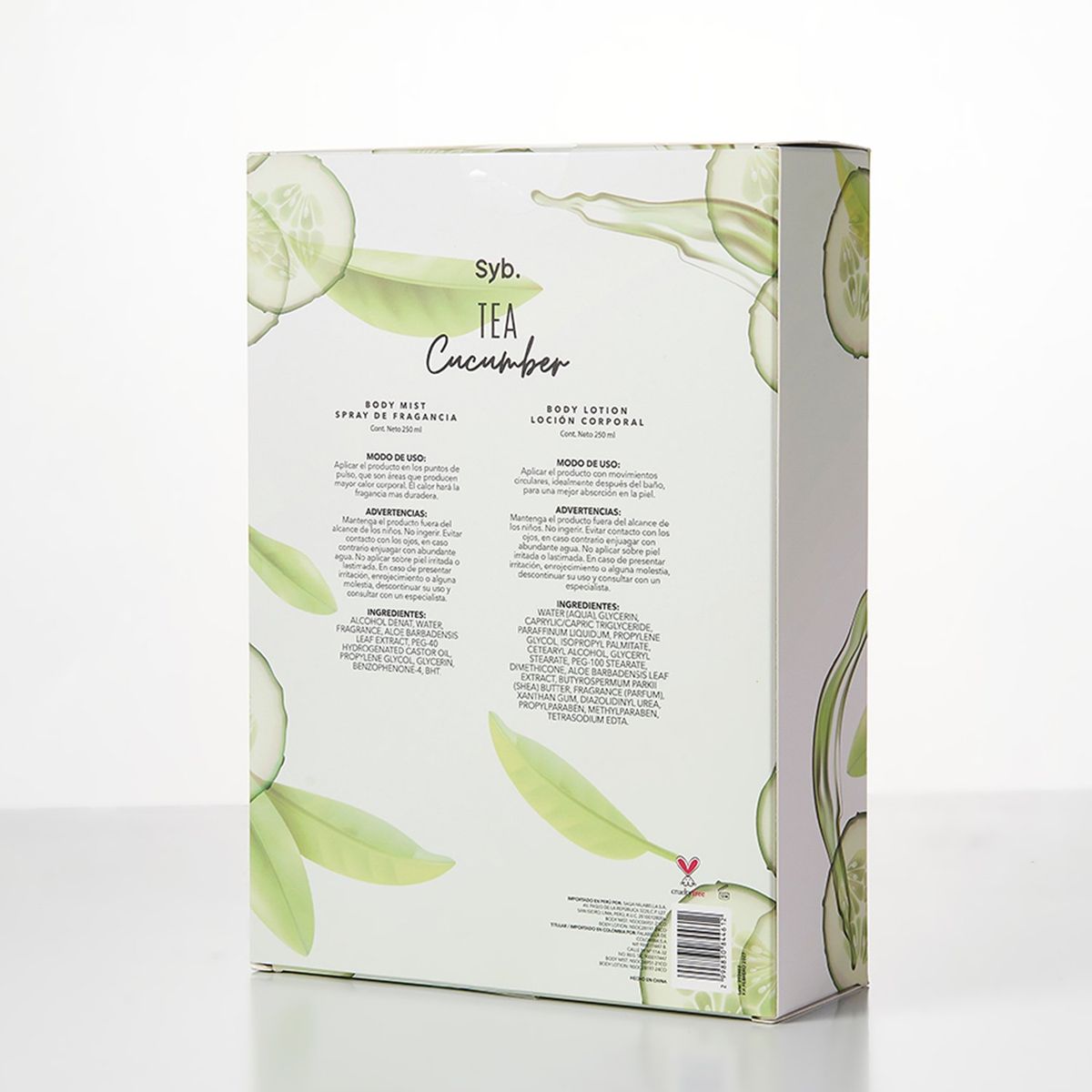 SYBILLA - Set de Perfume Mujer Sybilla Body Mist Tea Cucumber  X 250 ml + Body Lotion Tea Cucumber   X 250 ml