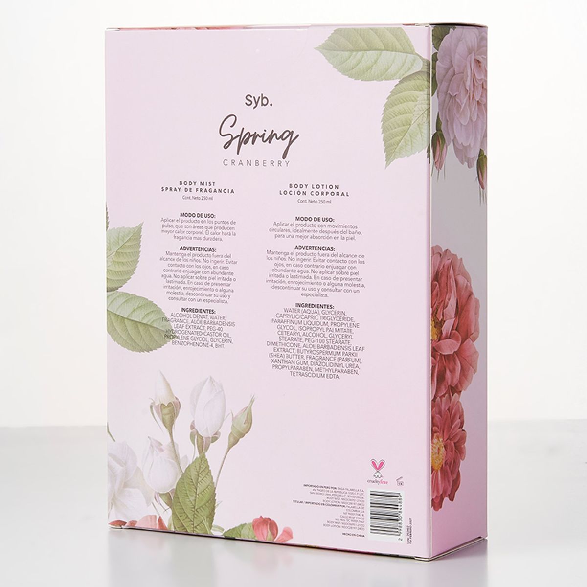 SYBILLA - Set de Perfume Mujer Sybilla Body Mist Spring Cranberry X 250 ml + Body Lotion Spring Cranberry X 250 ml