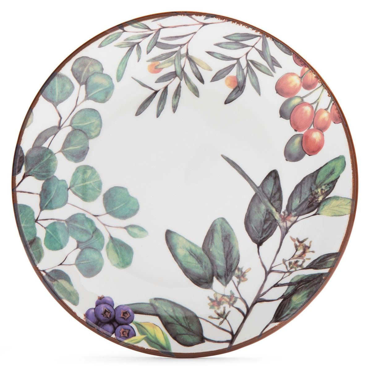 ROBERTA ALLEN - Platos de postre Porcelana 20Cm Fruits Setx4