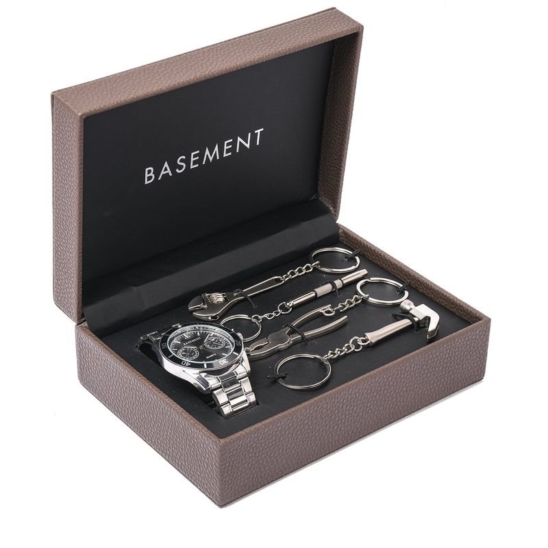 BASEMENT - Reloj Análogo y LLaveros Basement para Hombre