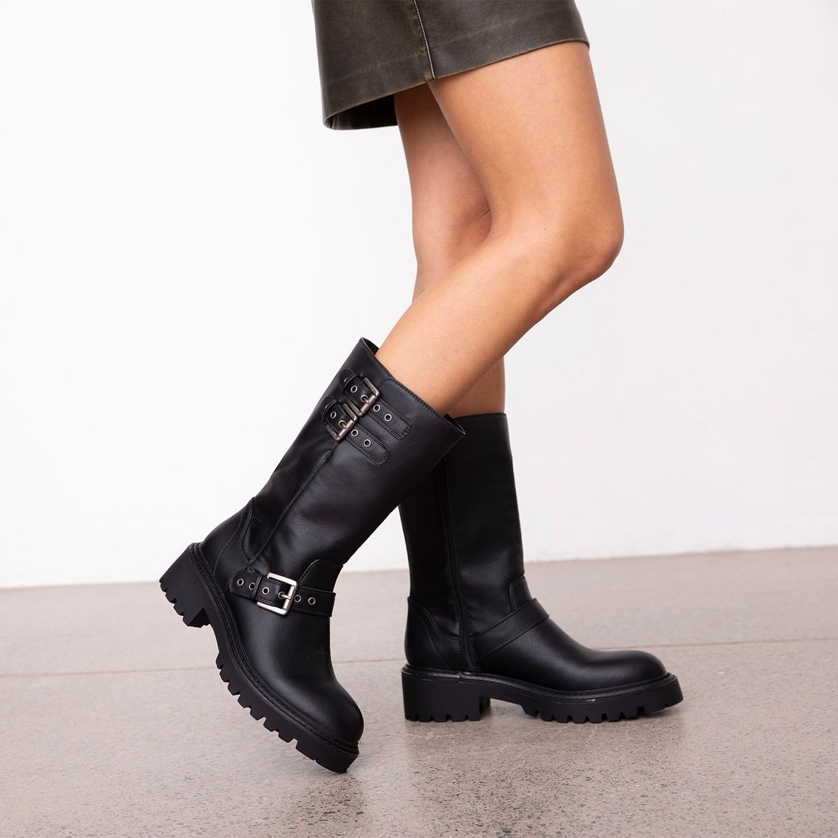 SYBILLA - Botas para Mujer con Tacón Medio Temotohigh Sybilla