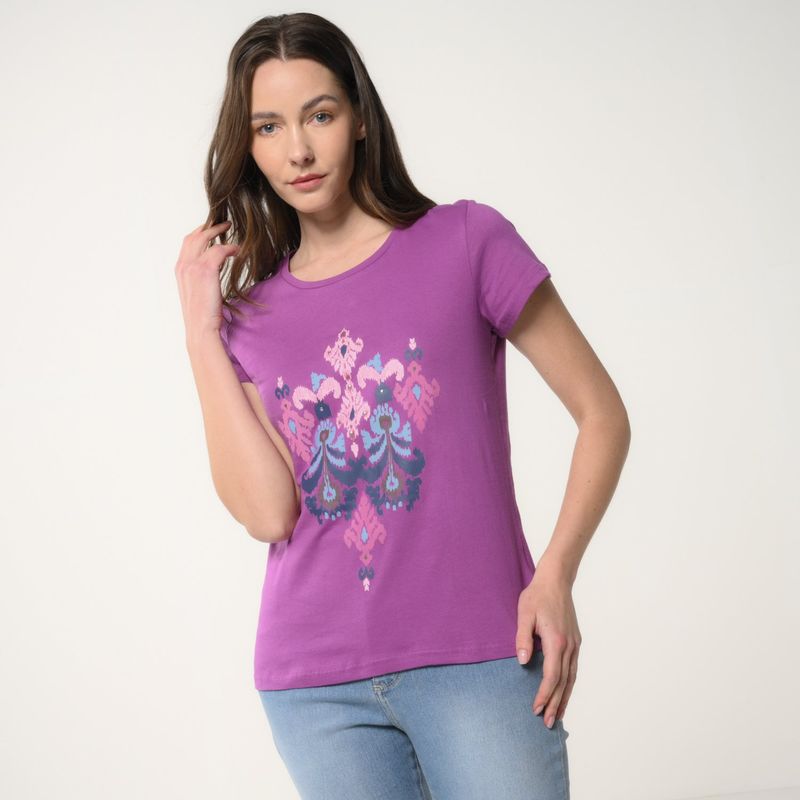 NEWPORT - Camiseta para Mujer con Estampado Manga corta de Algodón Newport