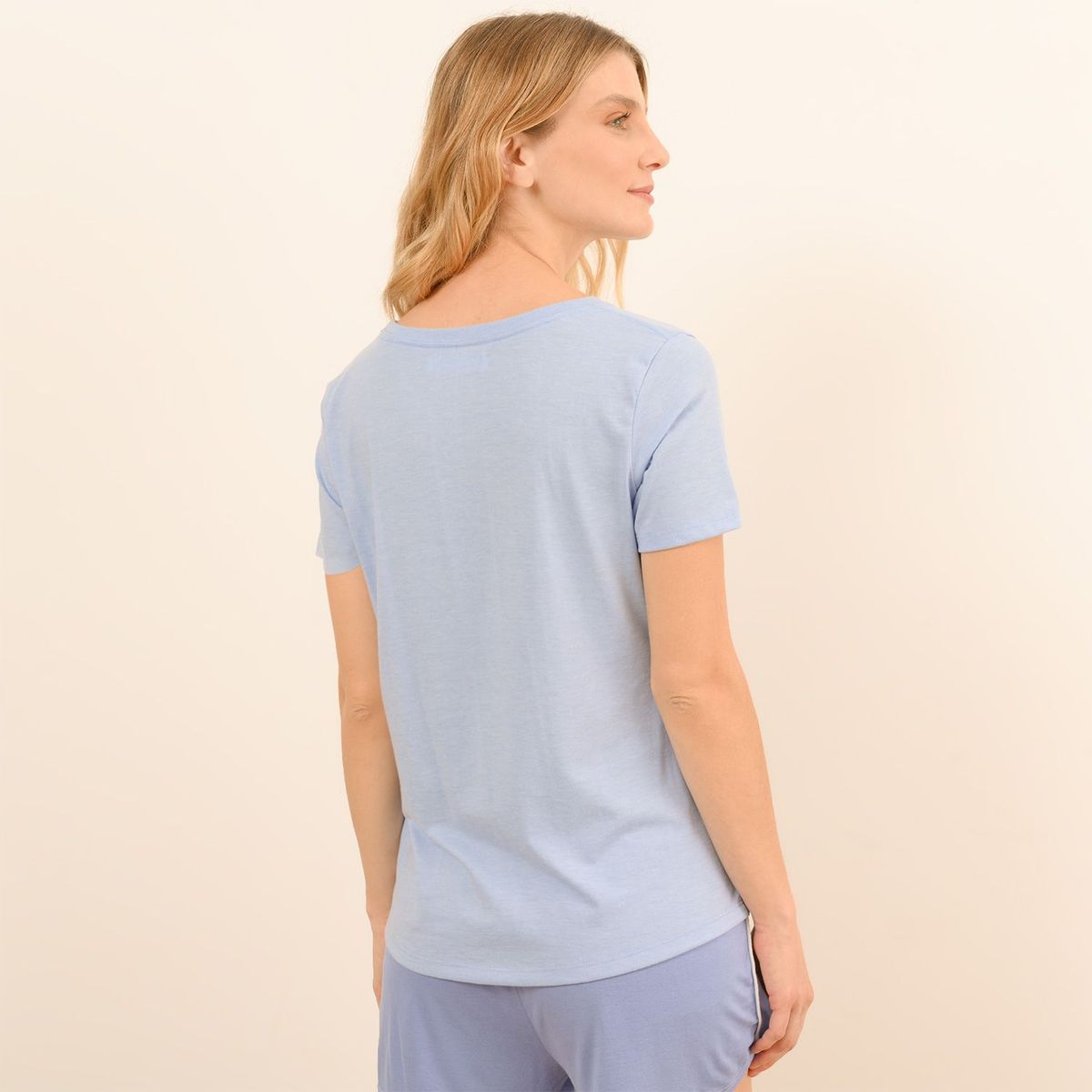 UNIVERSITY CLUB - Camiseta de pijama Mujer Manga corta de Algodón University Club