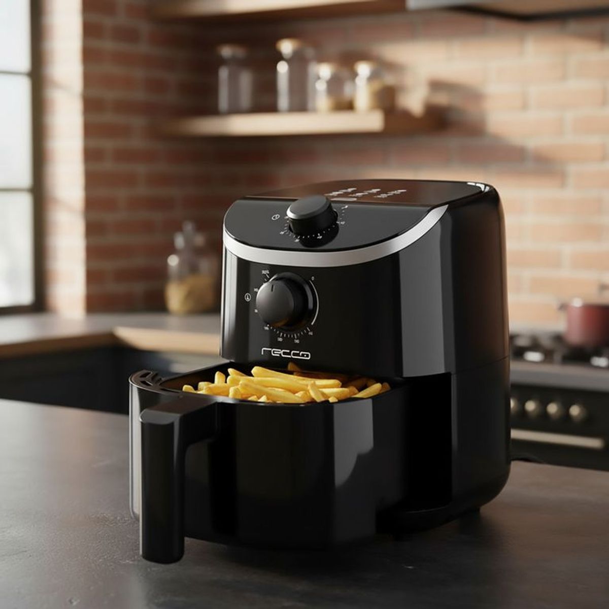 RECCO - Freidora de aire Recco Freidor Electri Rfa-Legger Black St 2 lt