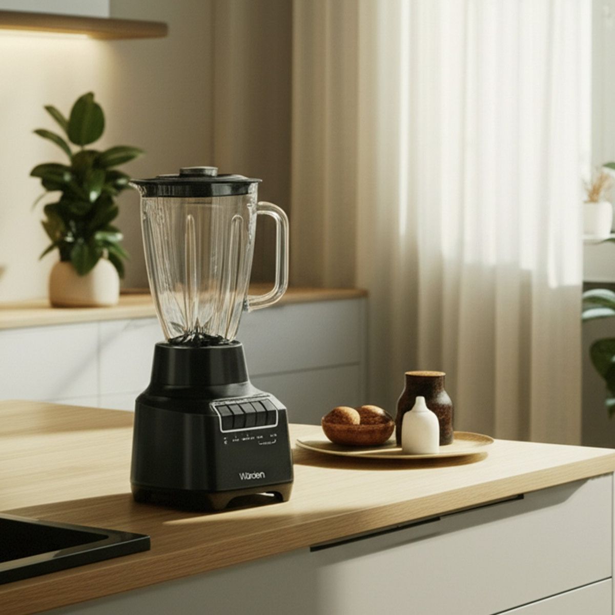 WURDEN - Licuadora Wurden 750 W 2 Velocidades |  Recipiente de Vidrio de 1,5 Lt 