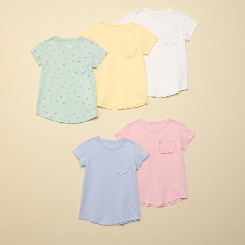 YAMP - Camiseta Niña Pack de 5 unidades Manga corta Yamp