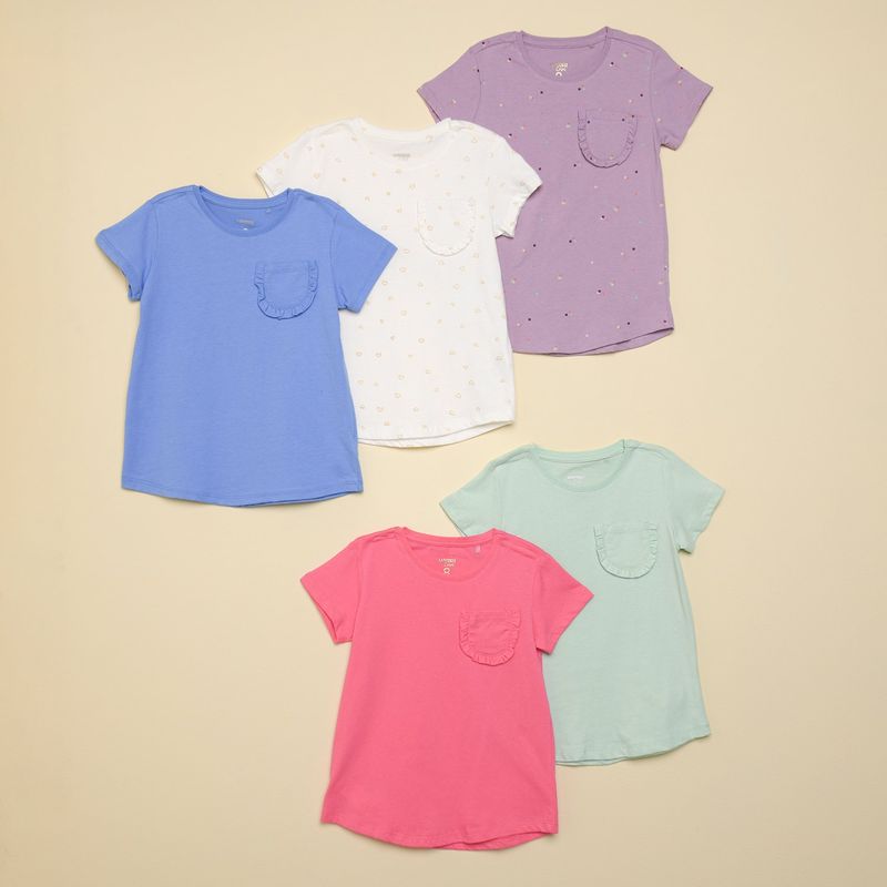 YAMP - Camiseta Niña Pack de 5 unidades Manga corta Yamp