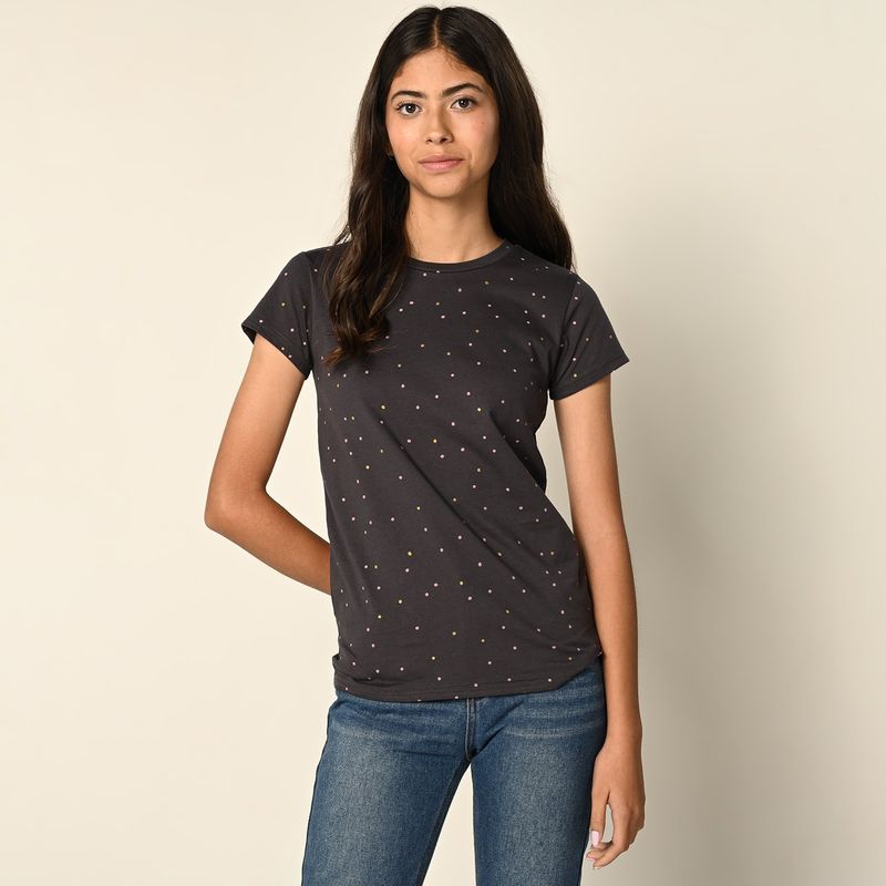 ELV - Camiseta Niña con Estampado Manga corta Algodón ELV