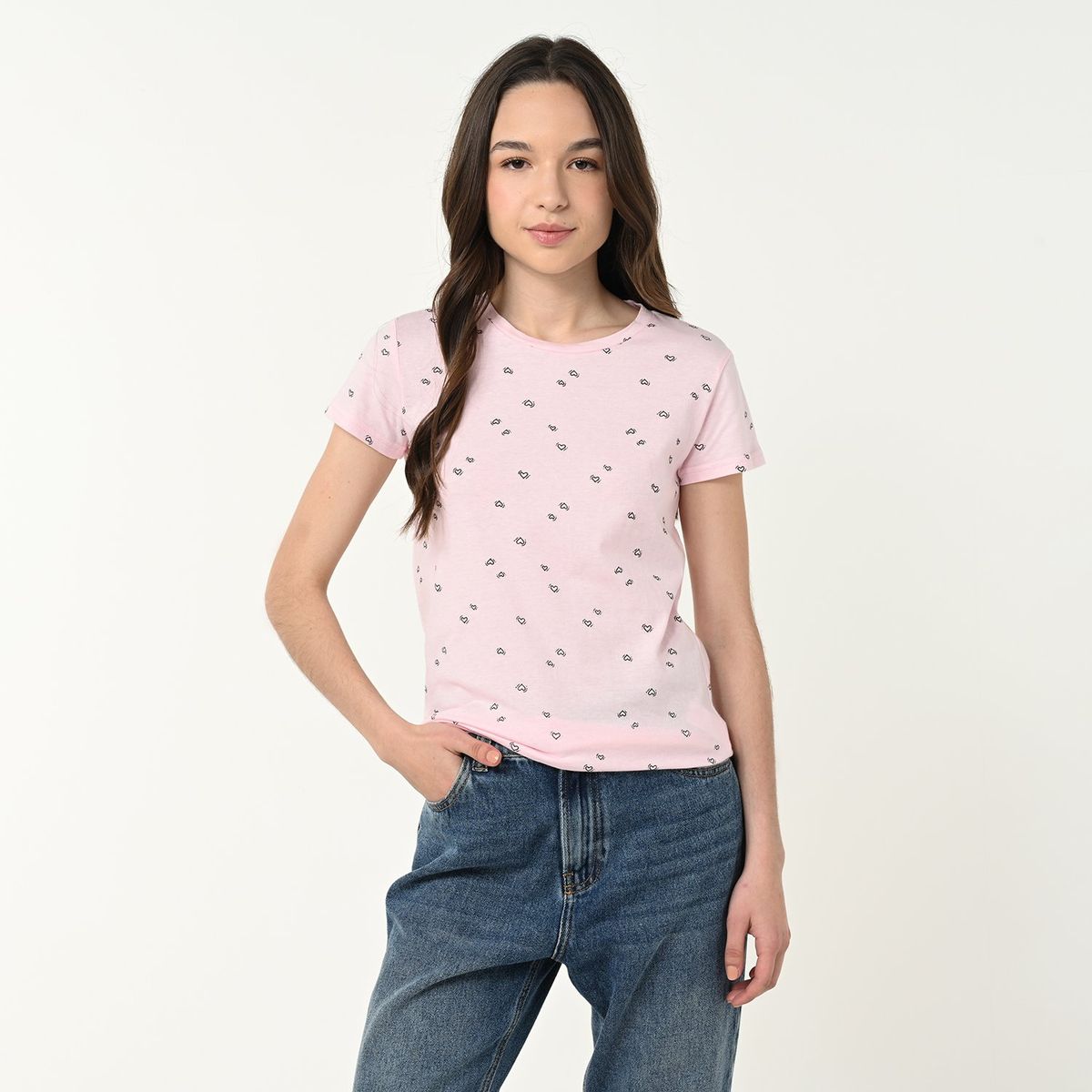 ELV - Camiseta Niña con Estampado Manga corta Algodón ELV