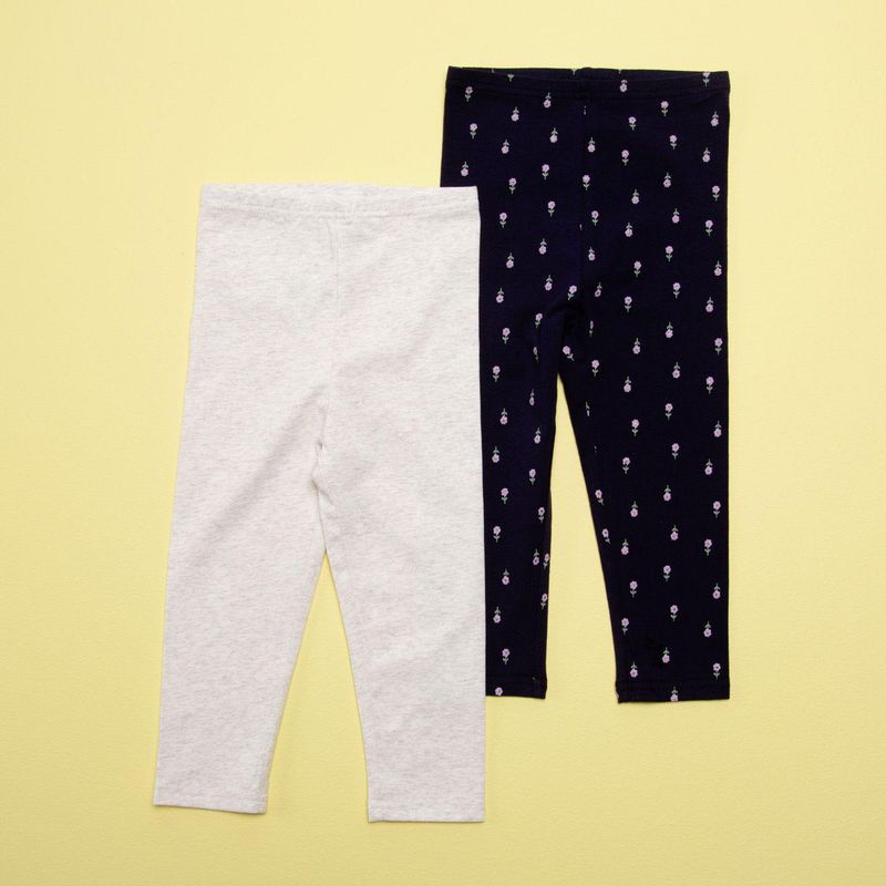 YAMP - Leggings Bebé niña Pack de 2 unidades Cintura elásticada Algodón Yamp 