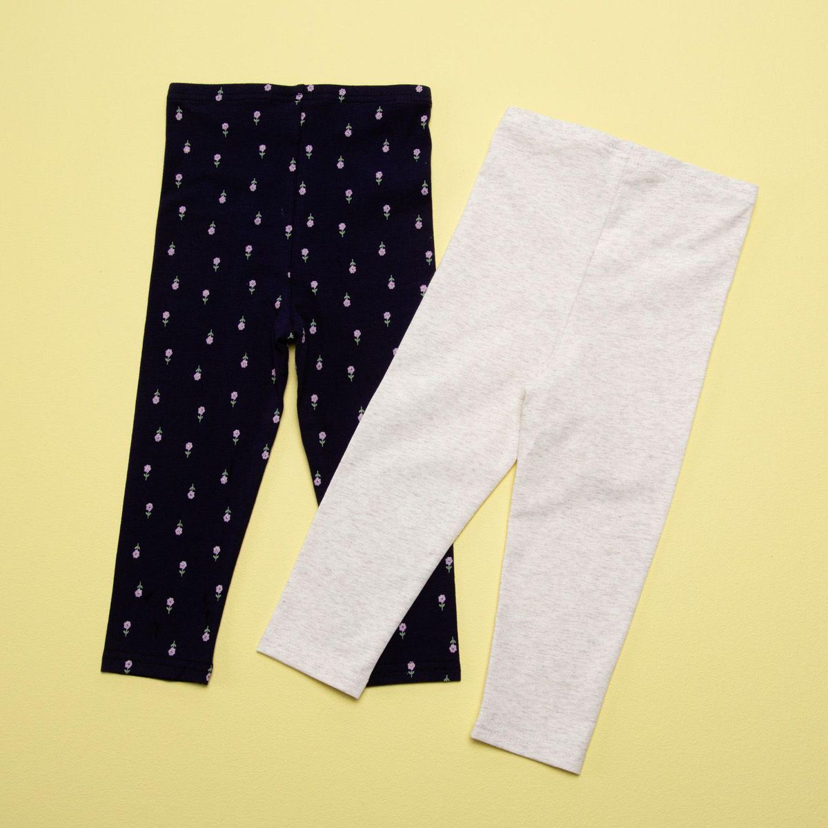 YAMP - Leggings Bebé niña Pack de 2 unidades Cintura elásticada Algodón Yamp 