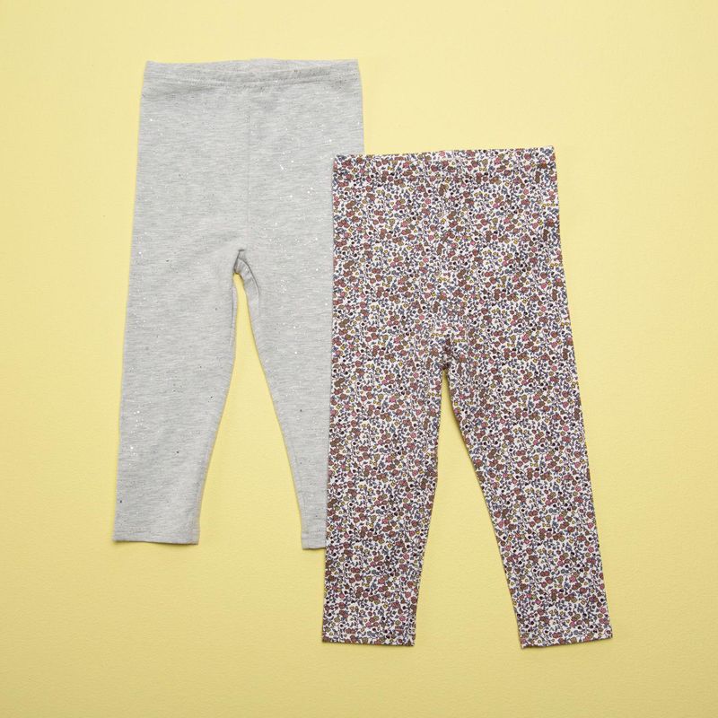 YAMP - Leggings Bebé niña Pack de 2 unidades Cintura elásticada Algodón Yamp 