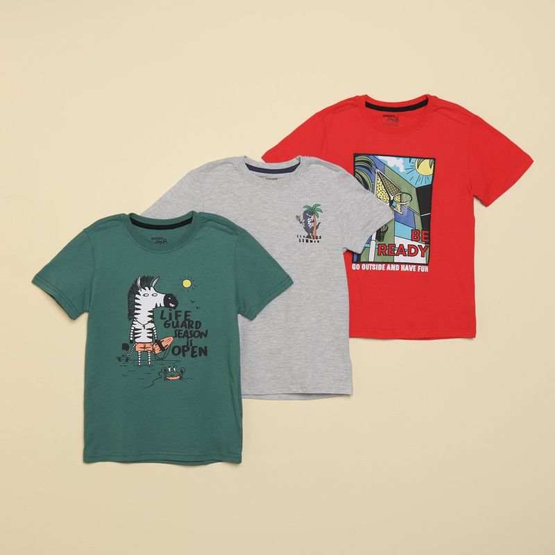 YAMP - Camiseta Niño con Estampado Manga corta Yamp