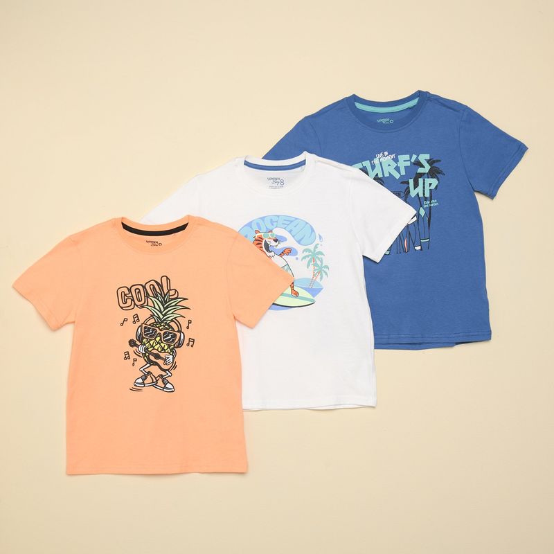 YAMP - Camiseta Niño con Estampado Manga corta Yamp