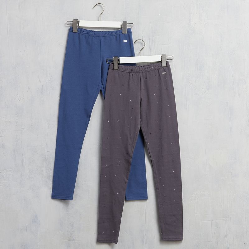 ELV - Leggings Niña Pack de 2 unidades Cintura elásticada Elv