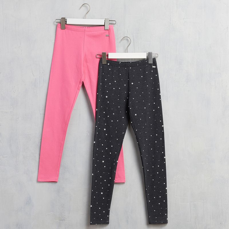 ELV - Leggings Niña Pack de 2 unidades Cintura elásticada Elv