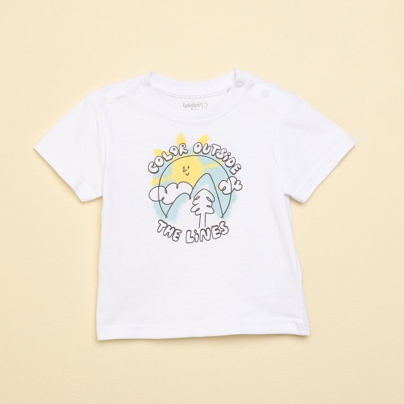 YAMP - Camiseta Bebé niño con Estampado Manga corta Yamp