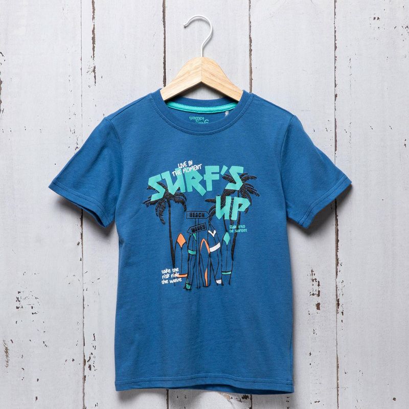 YAMP - Camiseta Niño con Estampado Manga corta Algodón Yamp