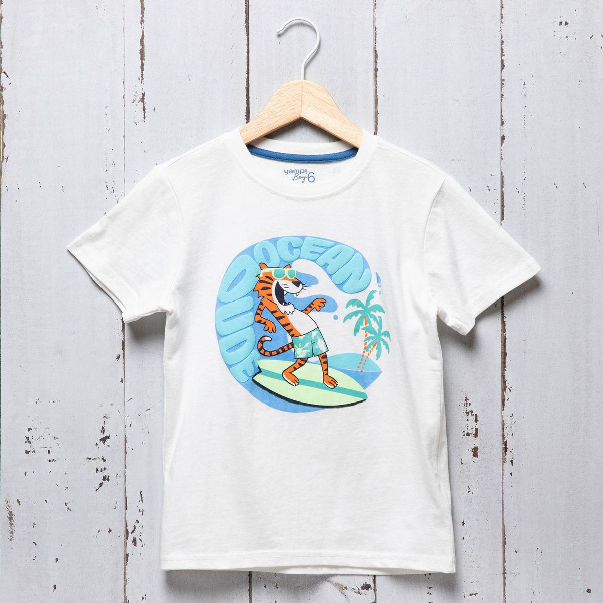 YAMP - Camiseta Niño con Estampado Manga corta Algodón Yamp