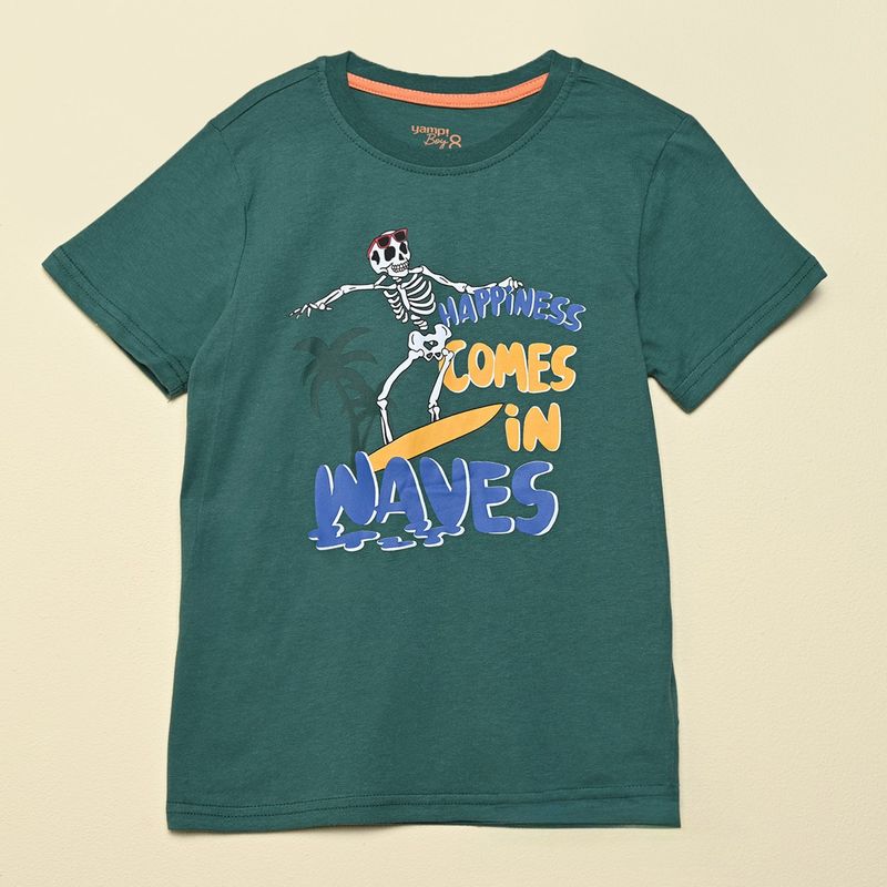 YAMP - Camiseta Niño con Estampado Manga corta Algodón Yamp