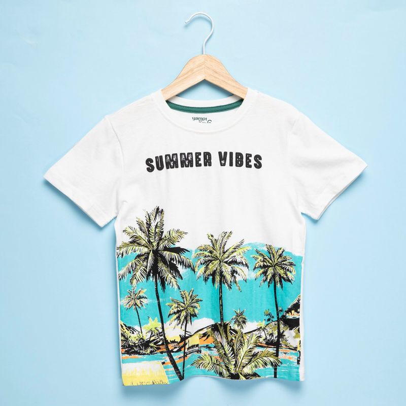 YAMP - Camiseta Niño con Estampado Manga corta Algodón Yamp