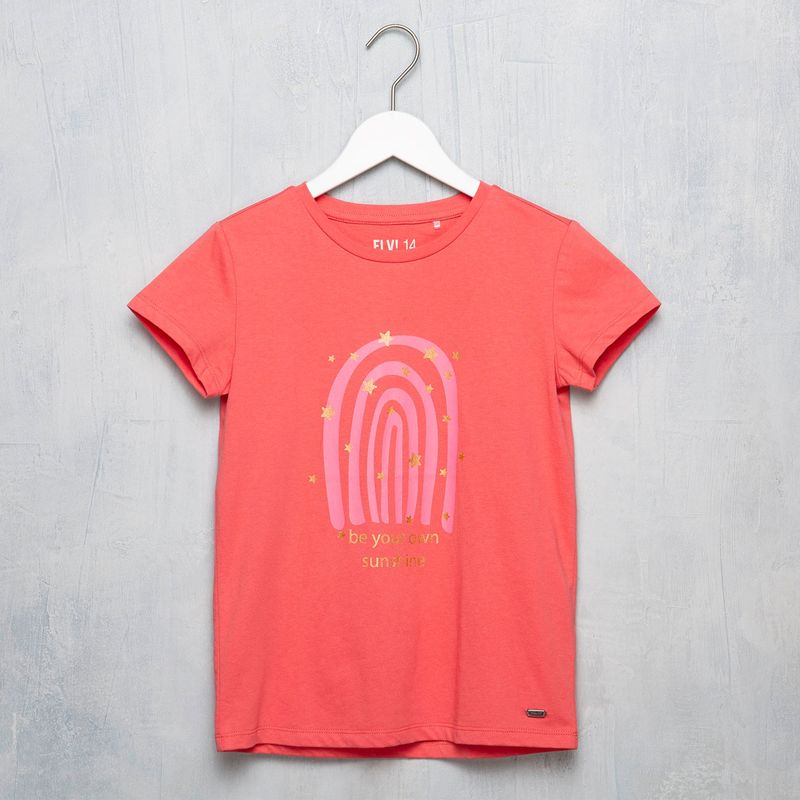 ELV - Camiseta Niña Estampado Manga corta Algodón reciclado ELV 