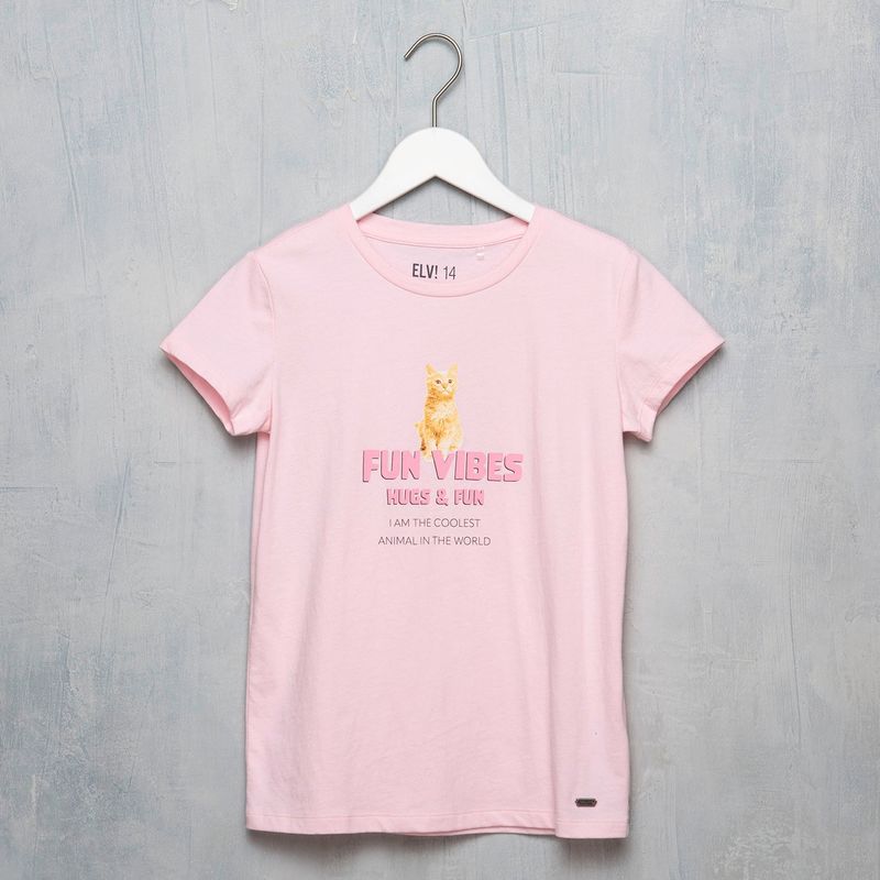 ELV - Camiseta Niña Estampado Manga corta Algodón reciclado ELV 