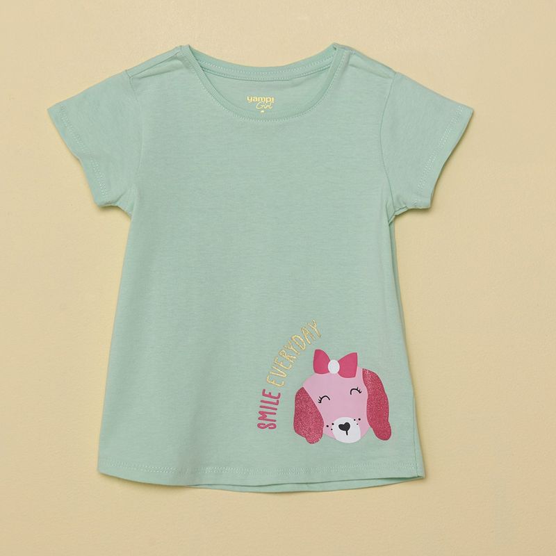 YAMP - Camiseta Niña con Estampado Manga corta Algodón Yamp