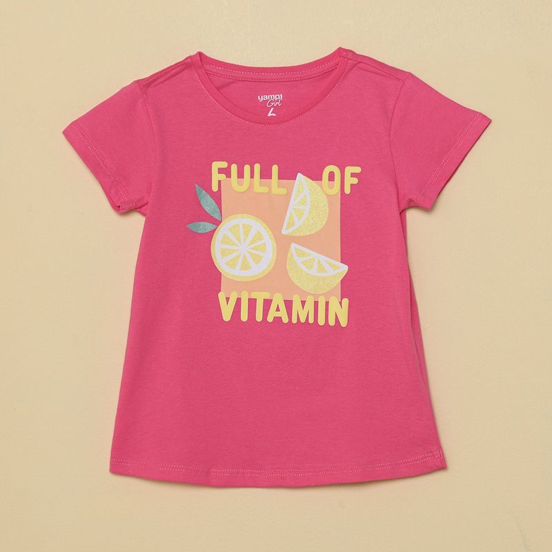 YAMP - Camiseta Niña con Estampado Manga corta Algodón Yamp