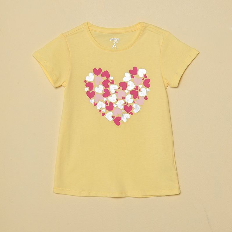 YAMP - Camiseta Niña con Estampado Manga corta Algodón Yamp
