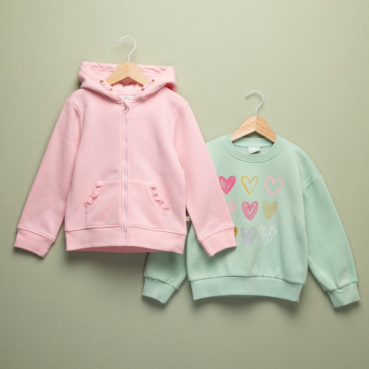 YAMP - Saco Niña Pack de 2 unidades con Estampado Con capucha Algodón Yamp