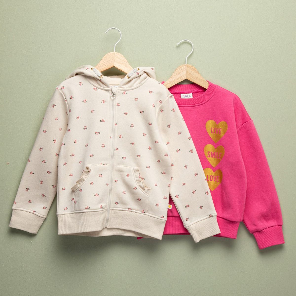 YAMP - Saco Niña Pack de 2 unidades con Estampado Con capucha Algodón Yamp