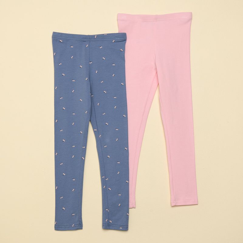 YAMP - Leggings Niña Pack de 2 unidades Cintura elásticada Algodón Yamp 