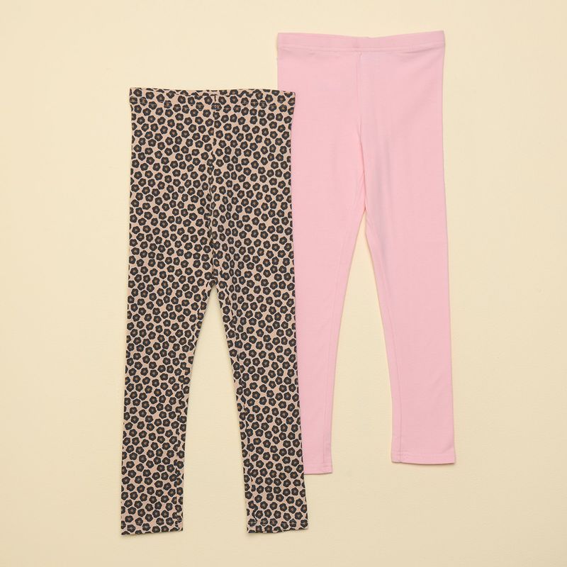 YAMP - Leggings Niña Pack de 2 unidades Cintura elásticada Algodón Yamp 