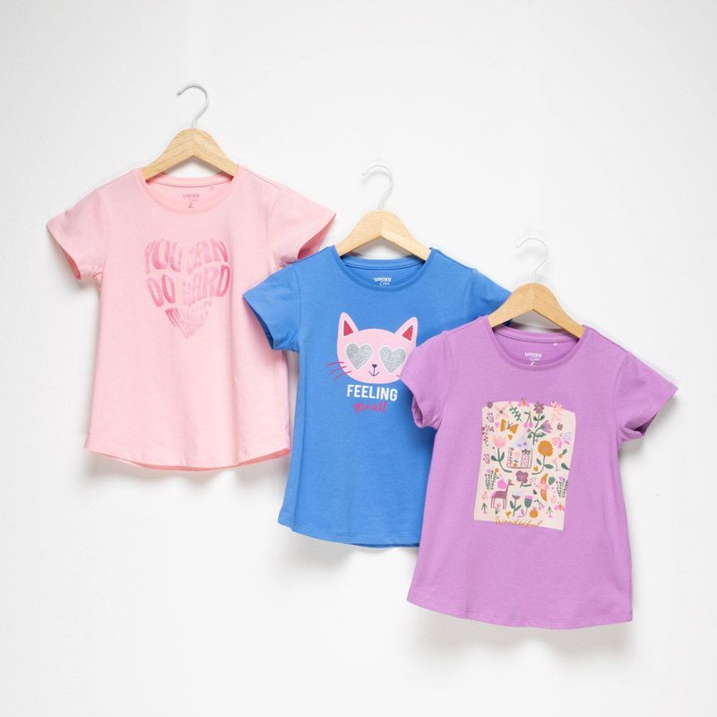 YAMP - Camiseta Niña con Estampado Manga corta Yamp